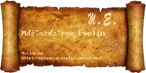Mészáros Evelin névjegykártya