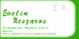 evelin meszaros business card